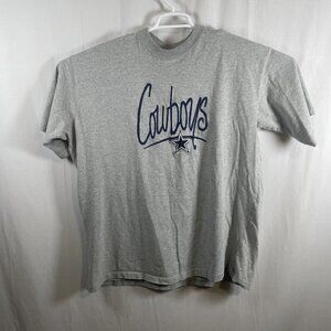 Vintage Dallas Cowboys T-shirt Men’s 2XL Gray Embroidered Logo NFL 90s Football
